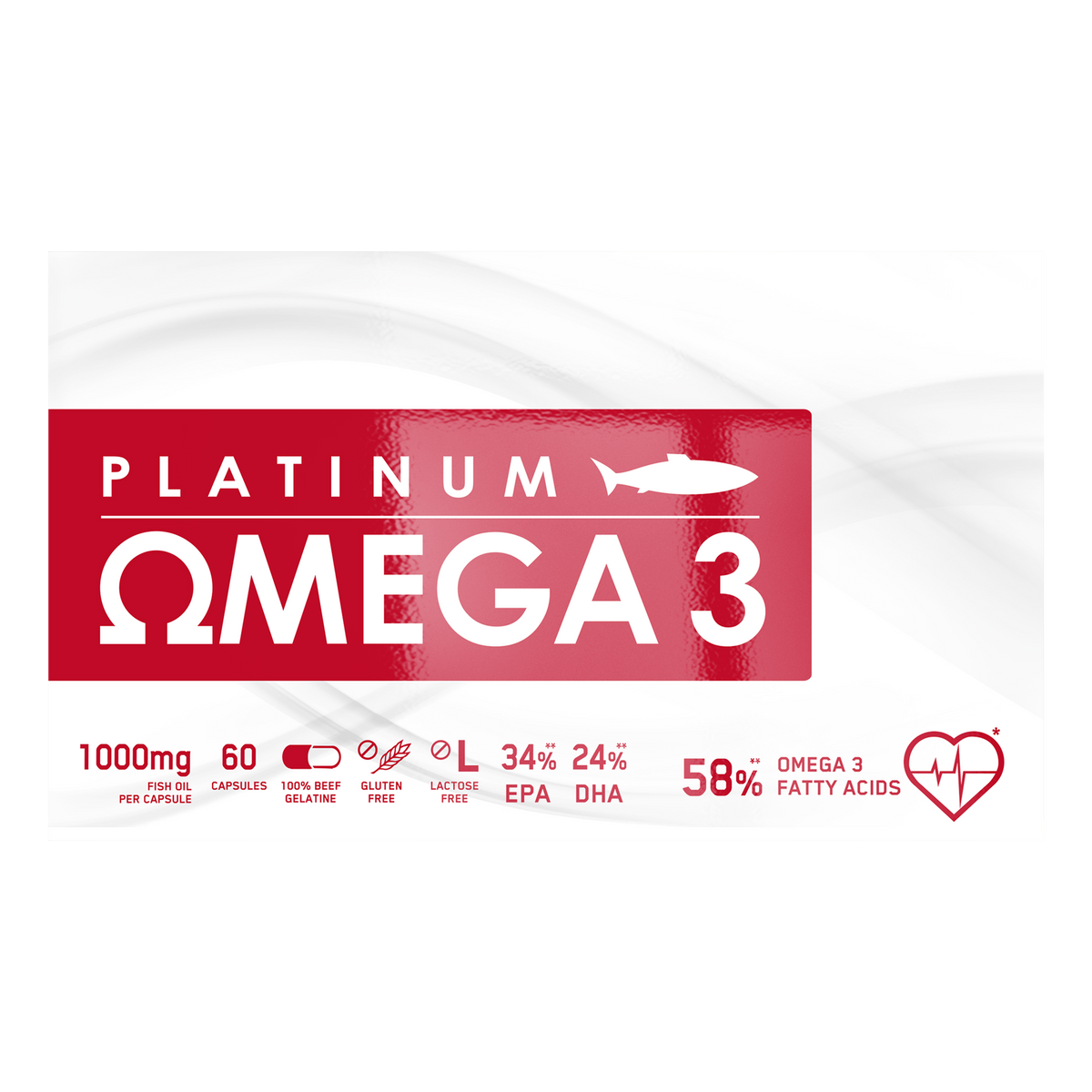 Platinum Omega 3 - 60 cápsulas