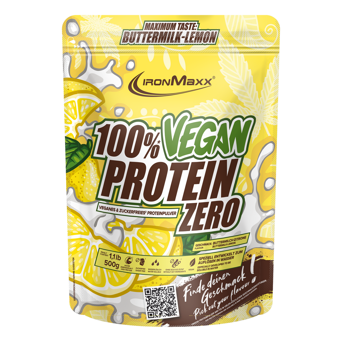 100% <tc>Vegan Protein Zero</tc> (500g) - Lait ribot citron