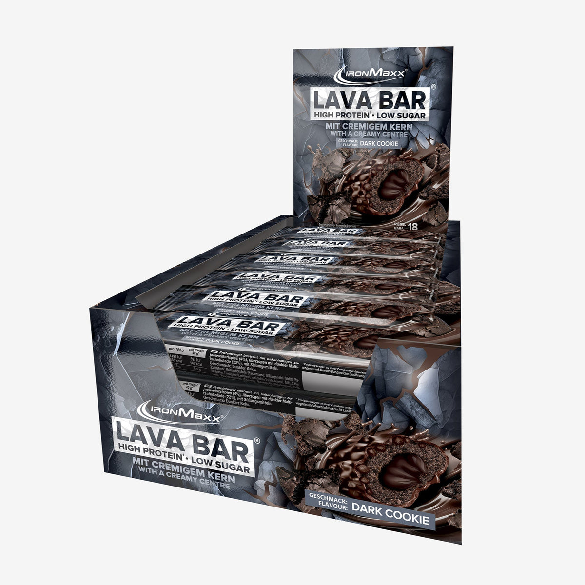 <tc>Lava Bar</tc> <tc>Protein</tc> Barretta (18x40g) - Dark Cookie