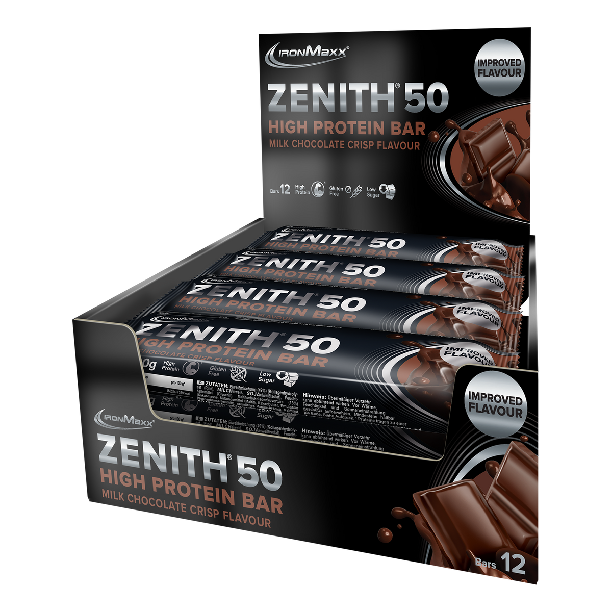 <tc>ZENITH® 50</tc> <tc>Protein</tc> Barritas (12x100g) - Brownie Chocolate Crisp