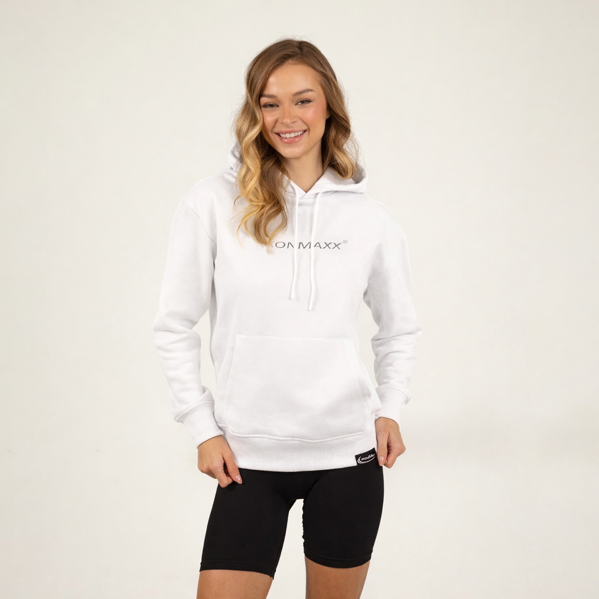 Sweat à capuche blanc unisexe - M