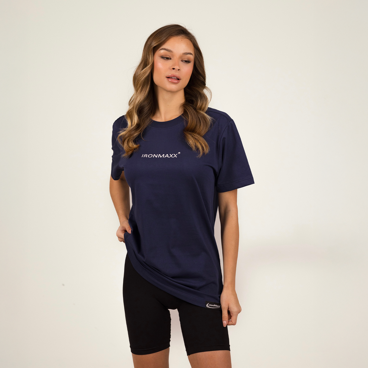 T-shirt dames donkerblauw - Dames M