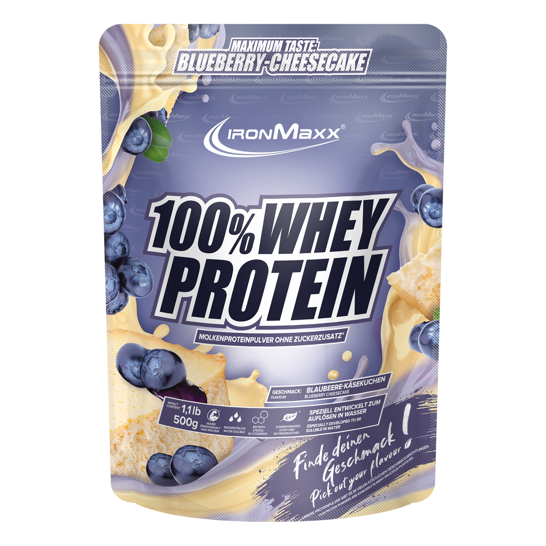 100% <tc>Whey Protein</tc> (500g) - Cheesecake aux myrtilles