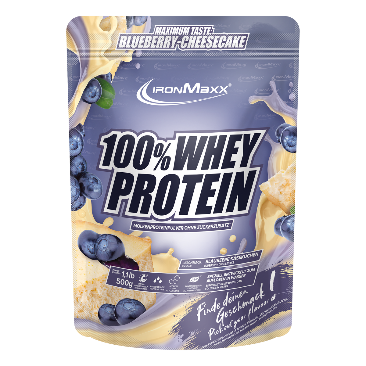 100% <tc>Whey Protein</tc> (500g) - Blueberry Cheesecake