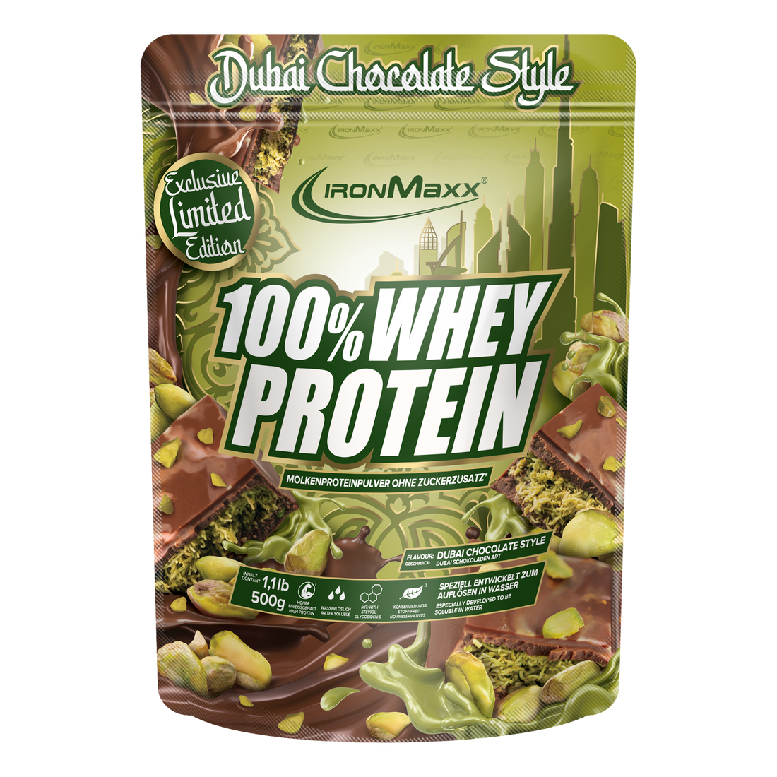 100% Whey Protein (500g) - Dubai Chocolate Style