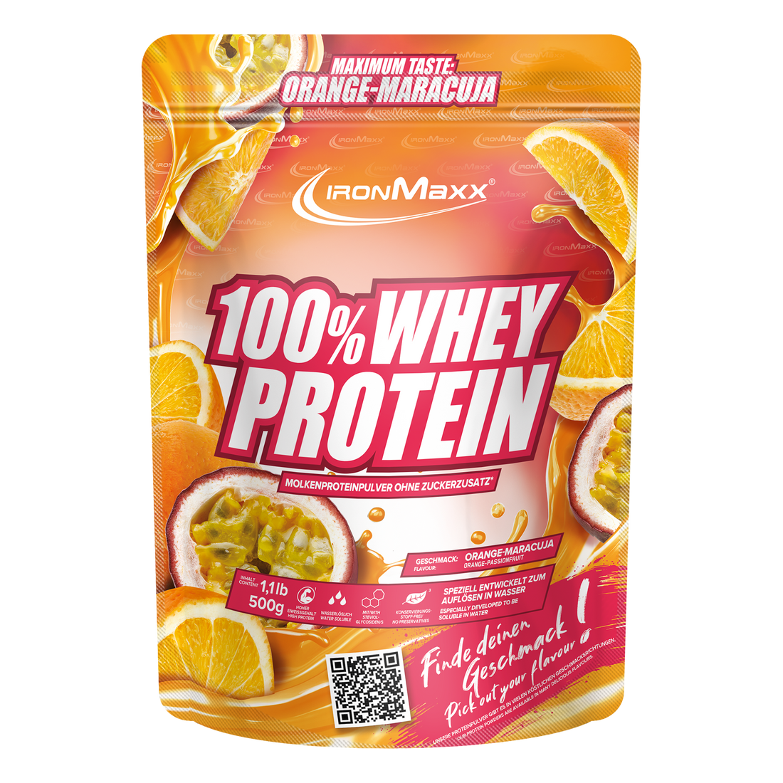 100% Whey Protein (500g) - Orange Maracuja