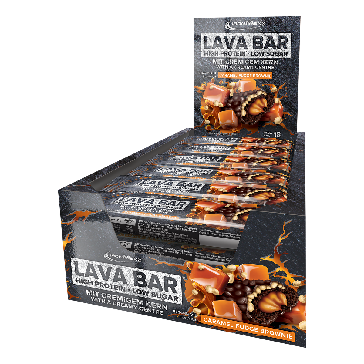 Lava Bar Protein Riegel (18x40g) - Caramel Fudge Brownie