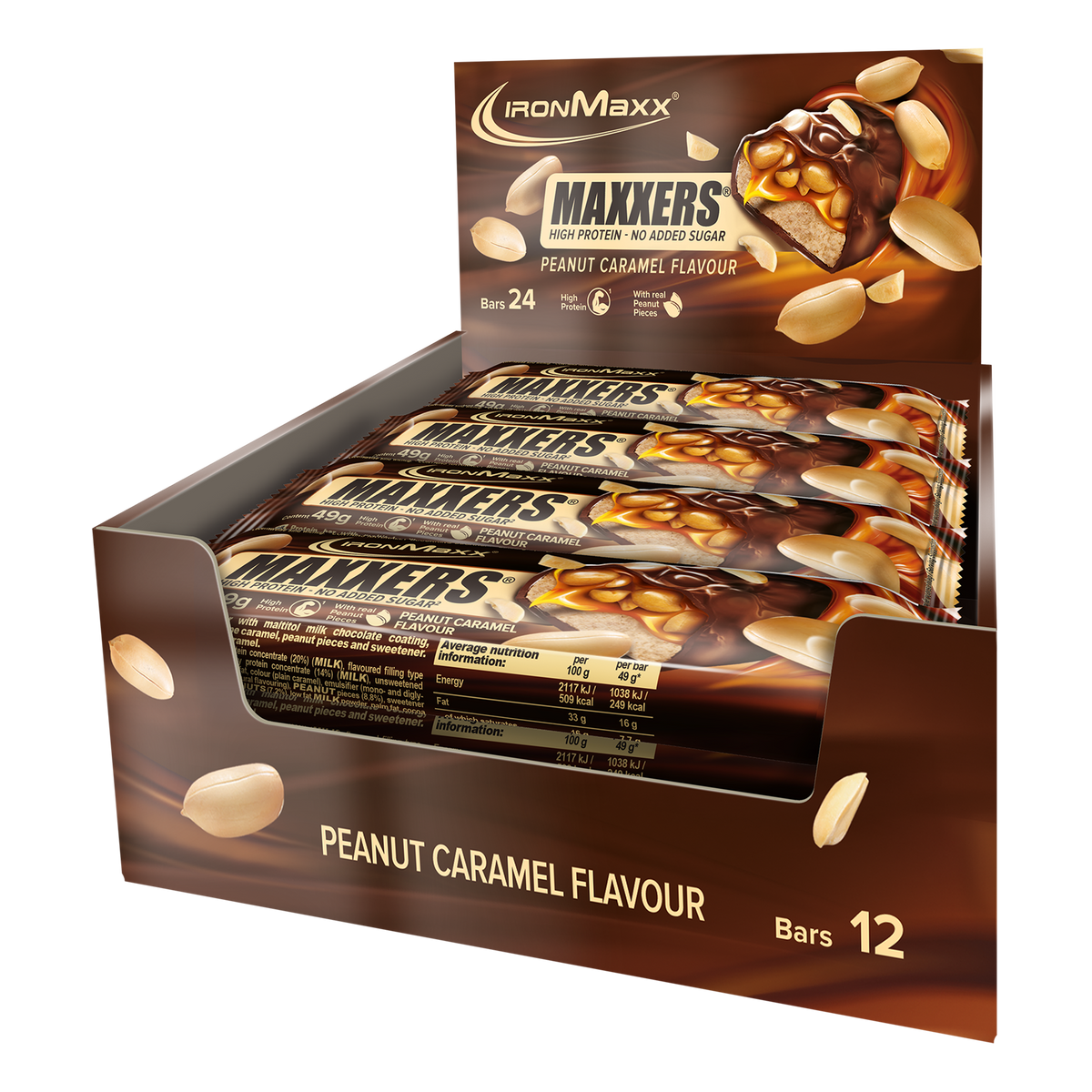 Maxxers (12x49g) - Peanut Caramel