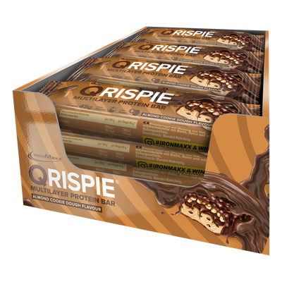 Qrispie <tc>Protein</tc> Reep (16x45g) - Amandel Koekdeeg