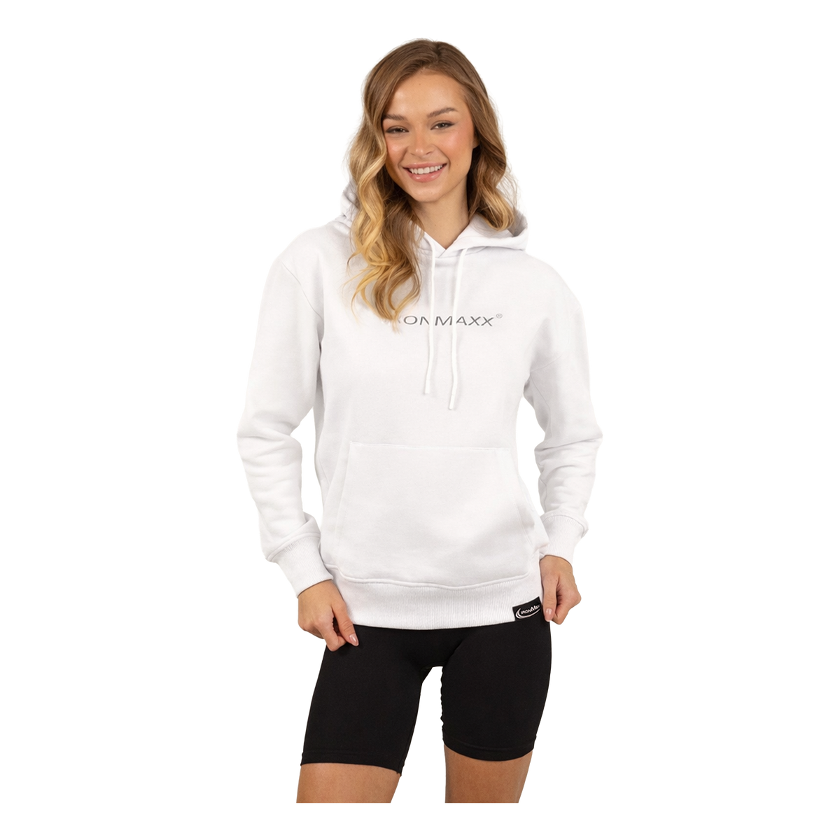 Sweat à capuche blanc unisexe - M