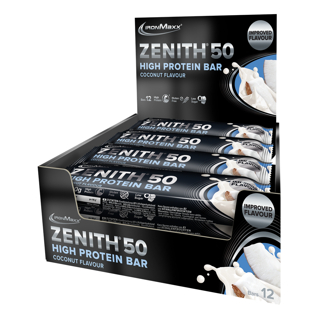 <tc>ZENITH® 50</tc> <tc>Protein</tc> Barritas (12x100g) - <tc>Coconut</tc>