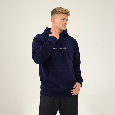 Sudadera con capucha azul oscuro unisex - L