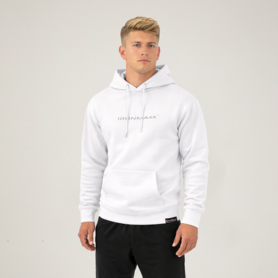 Sweat à capuche blanc unisexe - M