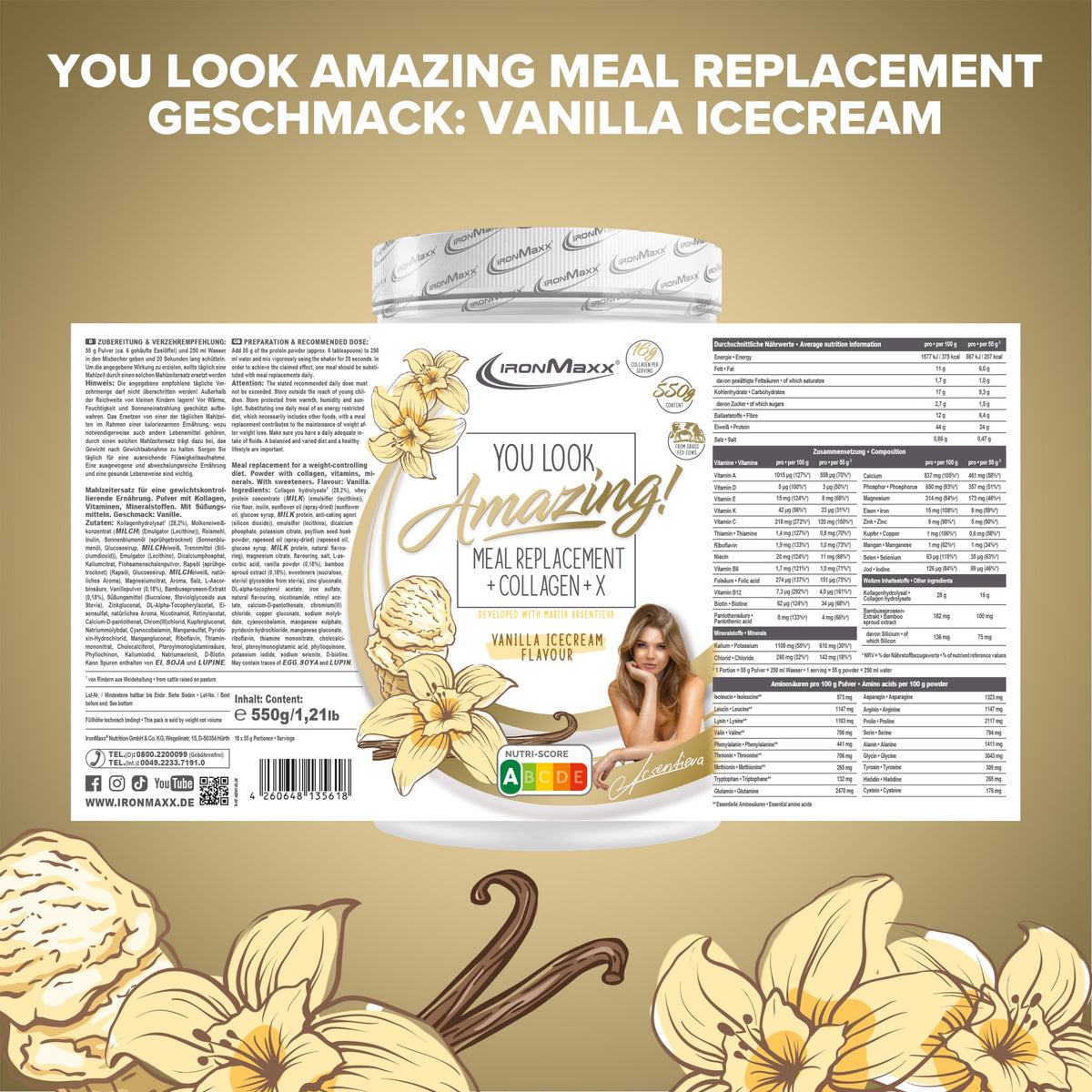 Amazing Food substitut de repas (550G) - <tc>Vanilla Ice Cream</tc>